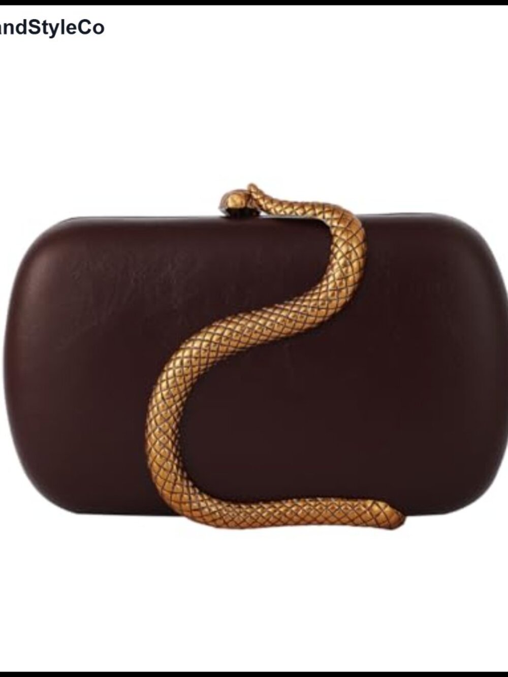 Unique Snake Pattern PU Leather Evening Clutch with Detachable Chain